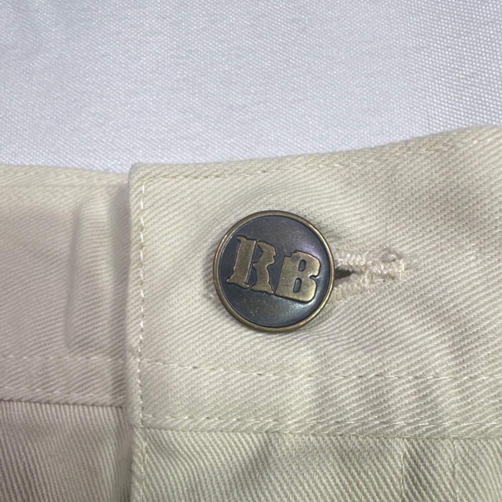 Rugged Blue Men's Carpenter Work Pants Khaki 48x30 100% Cotton Utility Relaxed - Picture 3 of 7